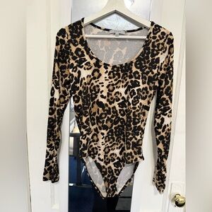 NWOT GAZE  LEOPARD PRINT BODYSUIT